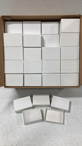 100ct White Krome Jewelry Boxes with Cotton