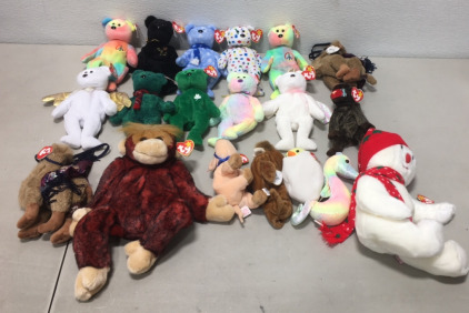 (19) Vintage Ty Beanie Babies Including The End Bear!!