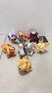 (8) Vintage Zodiac Ty Beanie Babies Including Dragon