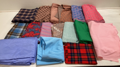 (16) Assorted Fabric