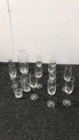 (11) Wine Glasses and (4) Other Glasses