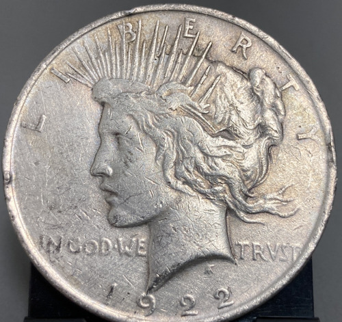 1922 SILVER LIBERTY PEACE DOLLAR— VERIFIED AUTHENTIC