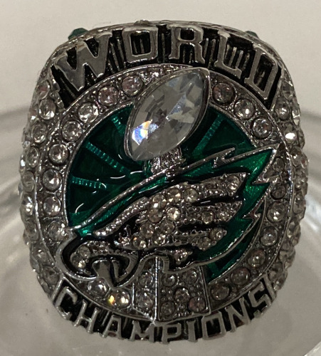 2017 PHILADELPHIA EAGLES CHAMPIONSHIP REPLICA RING NAMED TO WENTZ SIZE 11