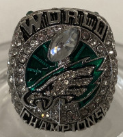 2017 PHILADELPHIA EAGLES CHAMPIONSHIP REPLICA RING NAMED TO WENTZ SIZE 11