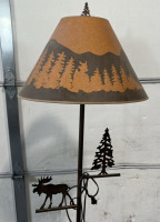 PAIR OF DECORATIVE OUTDOOR-THEMED FLOOR LAMPS - 2