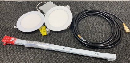 (2) Recessed Lighting Kits, Air Pressure Hose, (2) Euro Slides