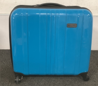 (1) BLUE NUSKIN HEAVY DUTY LUGGAGE