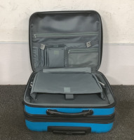 (1) BLUE NUSKIN HEAVY DUTY LUGGAGE - 4