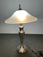 DOUBLE BULB TABLE LAMP (WORKS) AND FLOOR LAMP (WORKS) - 3