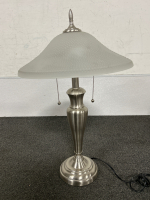DOUBLE BULB TABLE LAMP (WORKS) AND FLOOR LAMP (WORKS) - 4