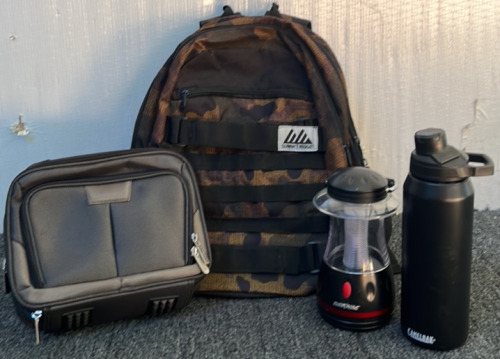 SUMMIT RIDGE BACKPACK, RAYOVAC LANTERN, CAMELBAK WATER BOTTLE AND MORE