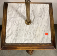 54” STANDING TABLE FLOOR LAMP WITH MARBLE FLAT TOP - 2