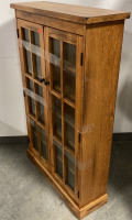 WOOD HUTCH WITH FRENCH DOORS WITH FIVE SHELVES (44.5”X28”) - 4