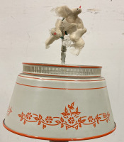 WHITE AND ORANGE FLOWER TABLE LAMP (WORKS) - 4