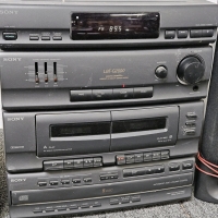 WORKING SONY 5-CD/ DUAL CASSETTE STEREO W/ SPEAKERS & HEADPHONES - 2