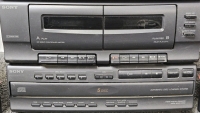 WORKING SONY 5-CD/ DUAL CASSETTE STEREO W/ SPEAKERS & HEADPHONES - 4