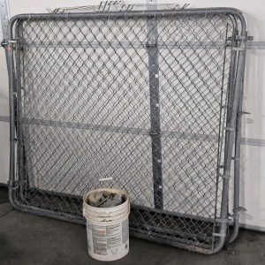 (3) 6'x5' CHAIN LINK GATES W/ BRACKETS & HARDWARE