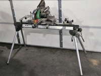 WORKING HITACHI RADIAL ARM SAW ON FOLDING/ ROLL AWAY STAND