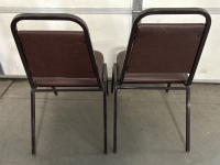 ROLLING DESK CHAIR AND 2 METAL FRAMED PADDED CHAIRS - 5