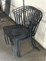 6 METAL PATIO CHAIRS (2 ARE SPRING ROCKING) - 2