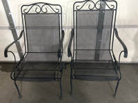 6 METAL PATIO CHAIRS (2 ARE SPRING ROCKING) - 3