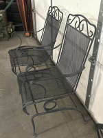 6 METAL PATIO CHAIRS (2 ARE SPRING ROCKING) - 4