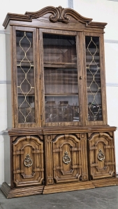 51x17x81 2PC LIGHTED CHINA HUTCH