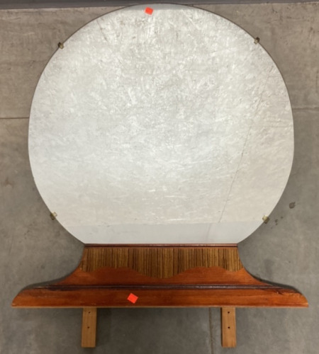 CIRCLE WOOD EDGE MIRROR (28”X34”)