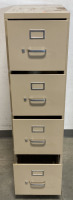 BEIGE METAL FOUR DRAWER FILING CABINET - 2