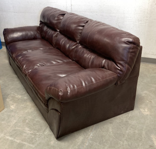 (1) LARGE DARK BROWN COUCH (36”X 87”)