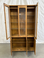 LIGHT UP TALL DISPLAY CABINET WITH GLASS SHELVES (42”x15.5”x78”/NO BULB TO TEST) - 2