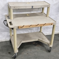 35X24X37 POWERED WHEELED DESK, 24X25X39 STEEL STANDING TABLE, 16x22x23 ROLLING FILE - 2