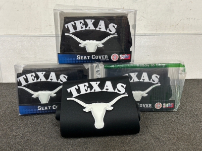 (4) NORTHWEST NCAA UNIVERAL FIT HIGHBACK SEAT COVERS- TEXAS LONGHORNS