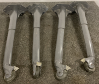 SET OF 4 METAL TABLE LEGS WITH WHEELS - 29” LONG