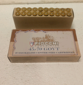 (20) Fiocchi 45-70 405GR Government Smokeless Center-fire Ammunition Cartridges