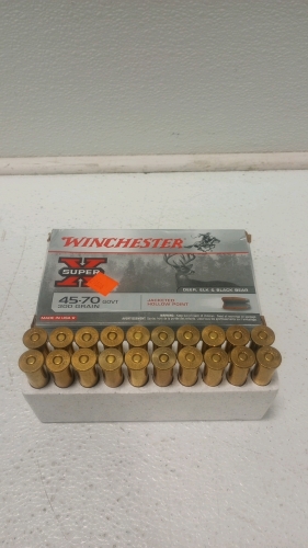 (20) Winchester Super X 45-70 300GR Government Smokeless Center-fire Ammunition Cartridges