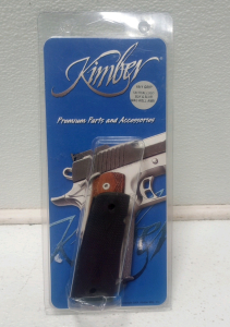 New Kimber 1911 Grip Tactical Logo Black & Silver Mag Well Ambi Pistol Grips