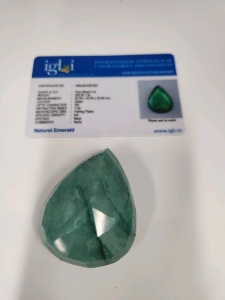 Igla Certified Natural Emerald Huge Gemstone