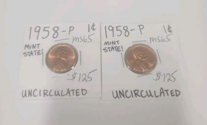 (2) 1958-P Pennies