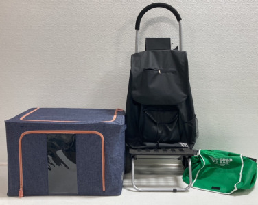 Soft Storage Box, Cart Grab Bag, Folding Trolley Dolly
