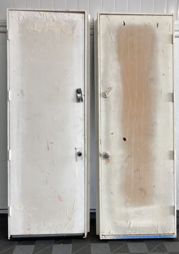 (2) Exterior Construction Temp Doors.