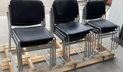 (13) Metal Frame Office Chairs