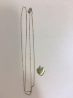 16&rdquo; 10K Gold Necklace & Heart Charm (Customer Stated)