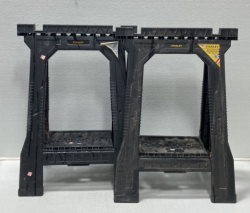 (2) Stanley Folding Workbench Saw Horse Twin Pack