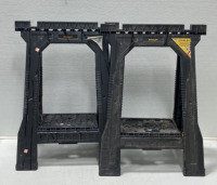 (2) Stanley Folding Workbench Saw Horse Twin Pack