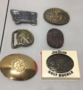 (6) Vintage Brass And Steel Belt Buckles Including (1) Vintage Levi Strauss Belt Buckle!!