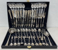 (1) Set Silver Plated Flatware Set In Case - 2
