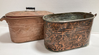 Vintage Copper Storage Buckets