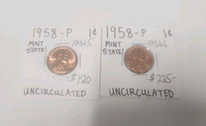 (2) 1958- P Pennies