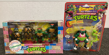 VINTAGE FACTORY SEALED TEENAGE MUTANT NINJA TURTLES ACTION FIGURES